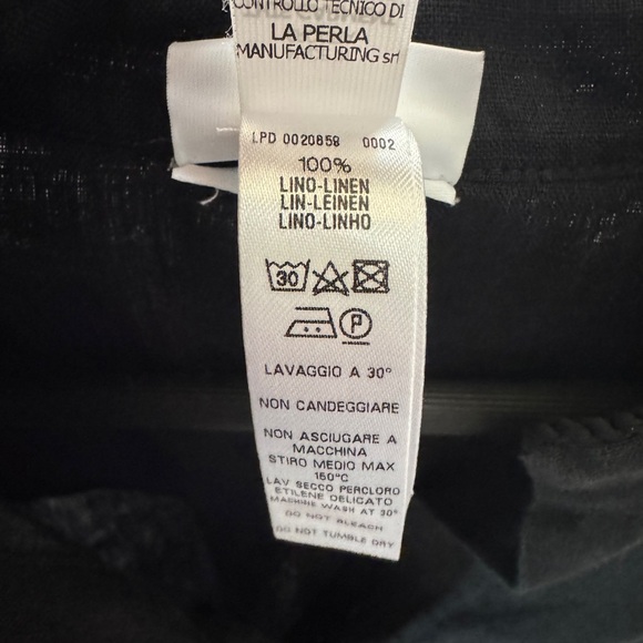 La Perla black 100% linen black swim cover up - Picture 8 of 8